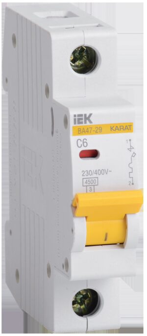 1P C6А 4,5кА автоматический выключатель ВА47-29 IEK
