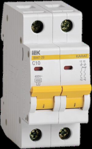 2Р С10 4,5кА автоматический выключатель ВА47-29 IEK
