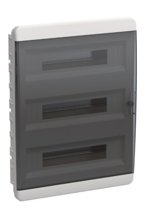 54 модуля IP41 ЩРВ-П Корпус пластиковый черная прозрачная дверь TEKFOR (встраиваемый)