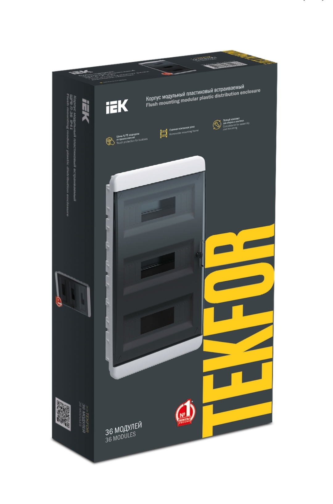 36 модулей IP41 ЩРВ-П Корпус пластиковый черная прозрачная дверь TEKFOR (встраиваемый) — изображение 5